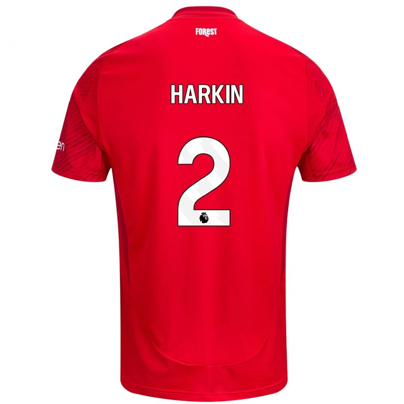 Danxen Hombre Camiseta Lyndsey Harkin #2 Rojo Blanco 1ª Equipación 2024/25 La Camisa