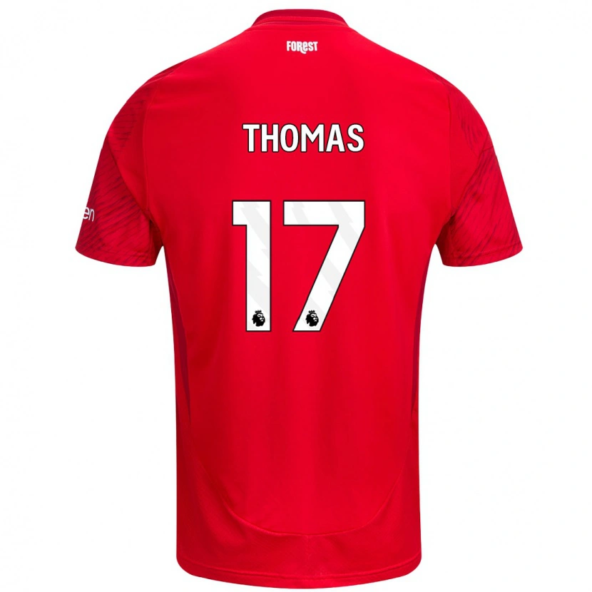 Danxen Hombre Camiseta Freya Thomas #17 Rojo Blanco 1ª Equipación 2024/25 La Camisa