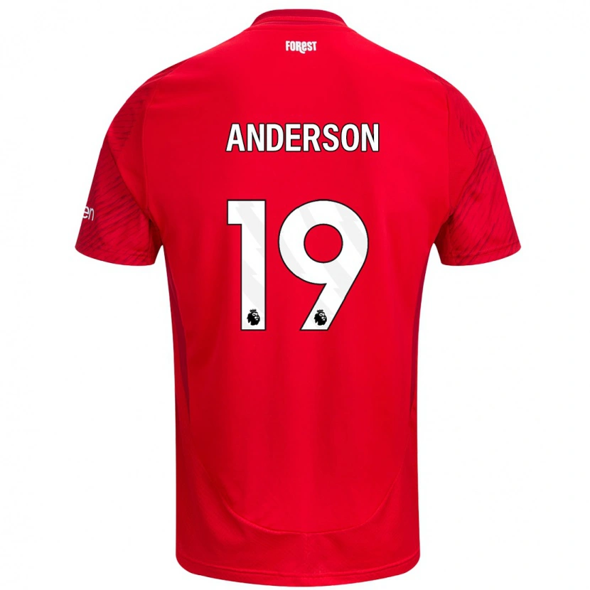 Danxen Hombre Camiseta Becky Anderson #19 Rojo Blanco 1ª Equipación 2024/25 La Camisa