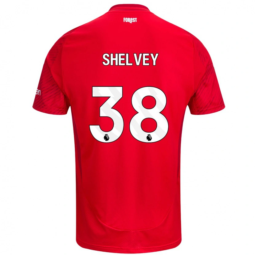 Danxen Hombre Camiseta George Shelvey #38 Rojo Blanco 1ª Equipación 2024/25 La Camisa