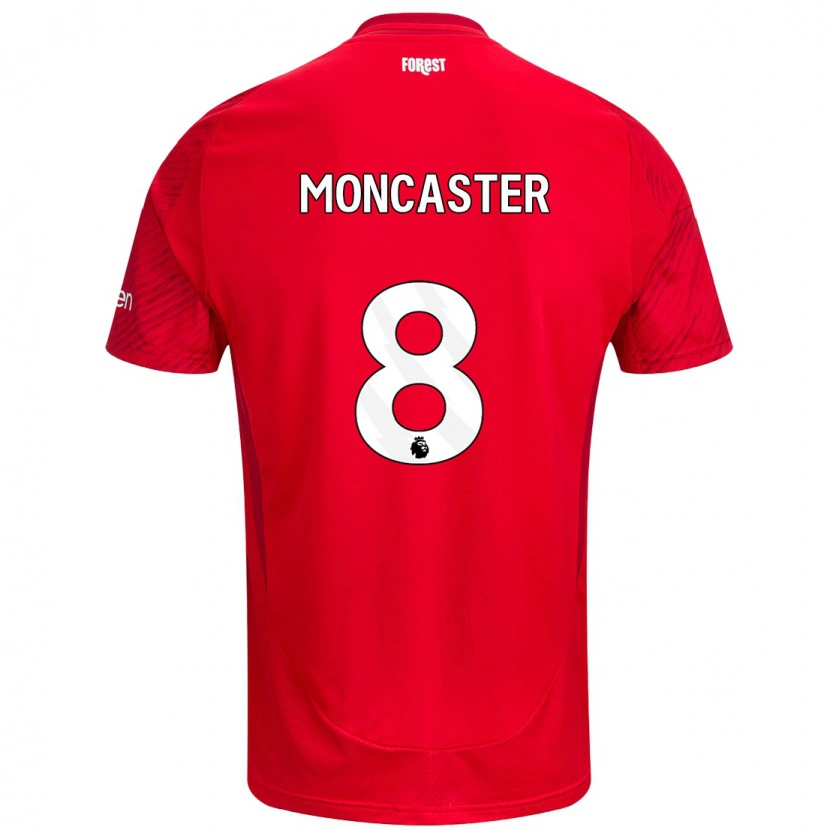 Danxen Hombre Camiseta Mai Moncaster #8 Rojo Blanco 1ª Equipación 2024/25 La Camisa