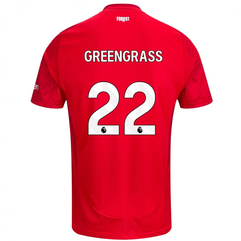 Danxen Hombre Camiseta Charlotte Greengrass #22 Rojo Blanco 1ª Equipación 2024/25 La Camisa