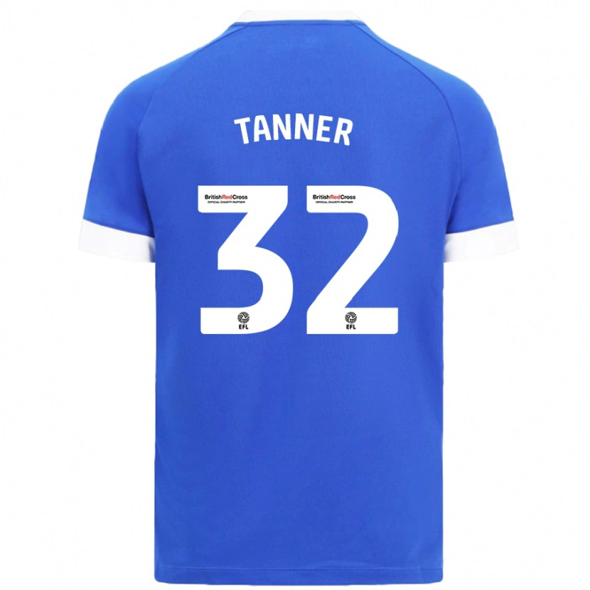 Danxen Hombre Camiseta Ollie Tanner #32 Azul Cielo 1ª Equipación 2024/25 La Camisa