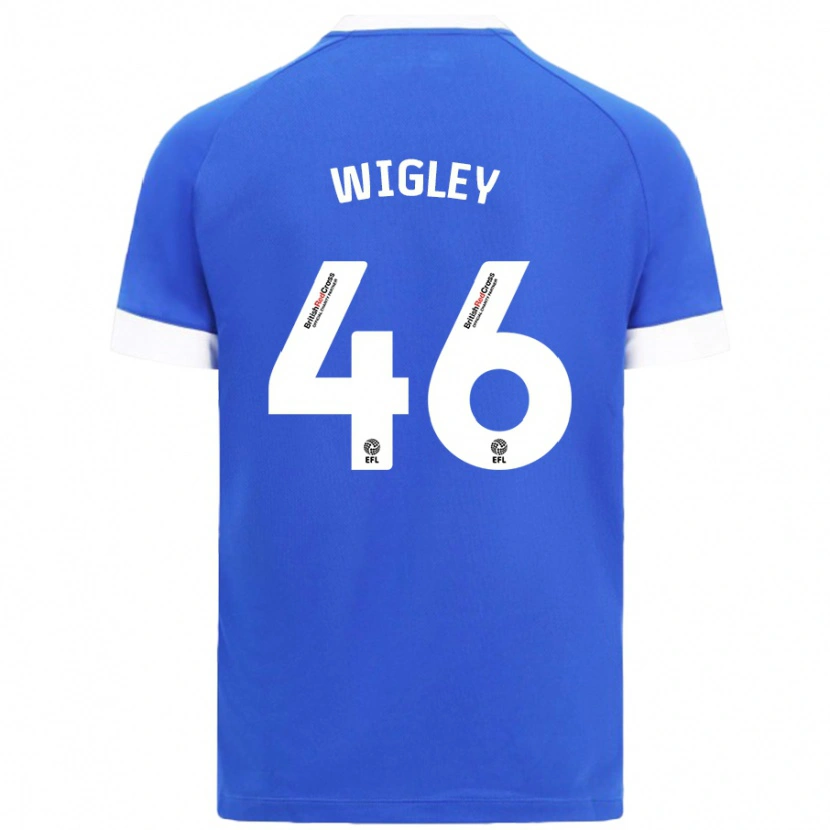 Danxen Hombre Camiseta Morgan Wigley #46 Azul Cielo 1ª Equipación 2024/25 La Camisa