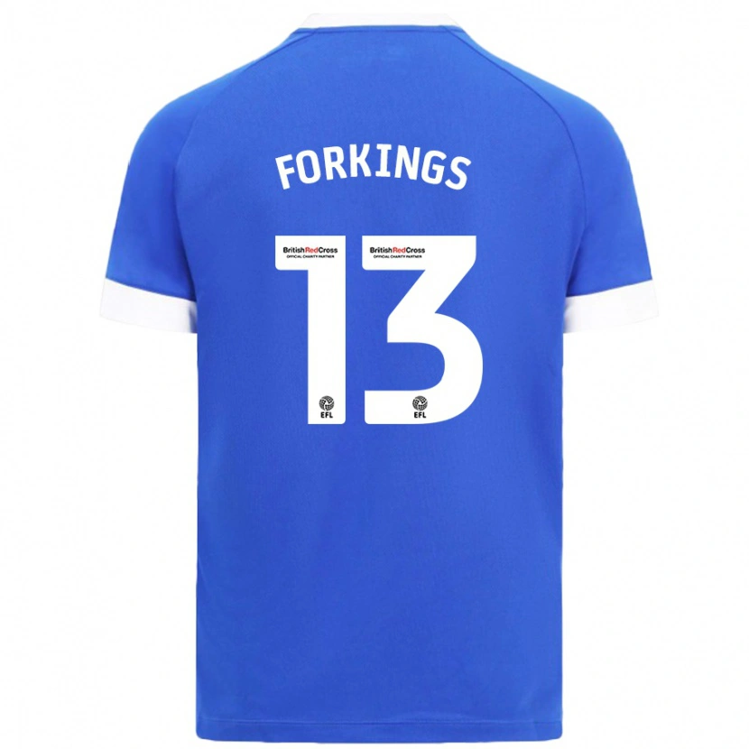 Danxen Hombre Camiseta Amelia Forkings #13 Azul Cielo 1ª Equipación 2024/25 La Camisa