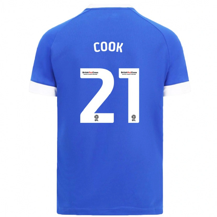 Danxen Hombre Camiseta Mikayla Cook #21 Azul Cielo 1ª Equipación 2024/25 La Camisa