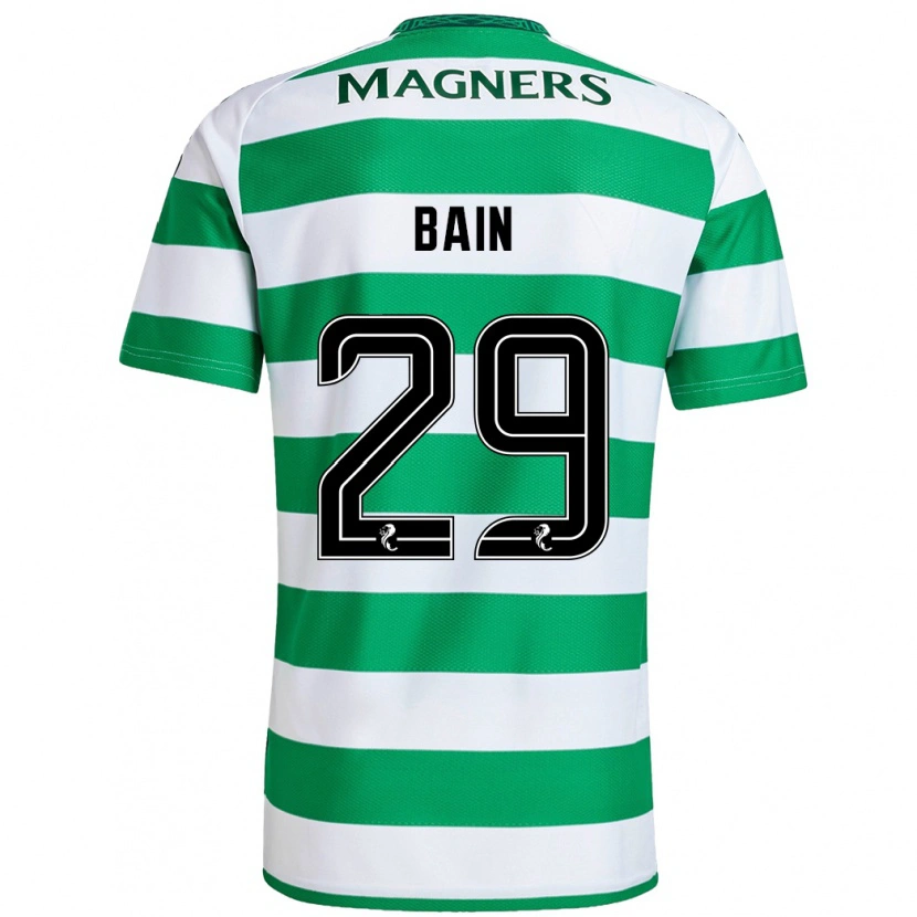 Danxen Hombre Camiseta Scott Bain #29 Verde Blanco 1ª Equipación 2024/25 La Camisa