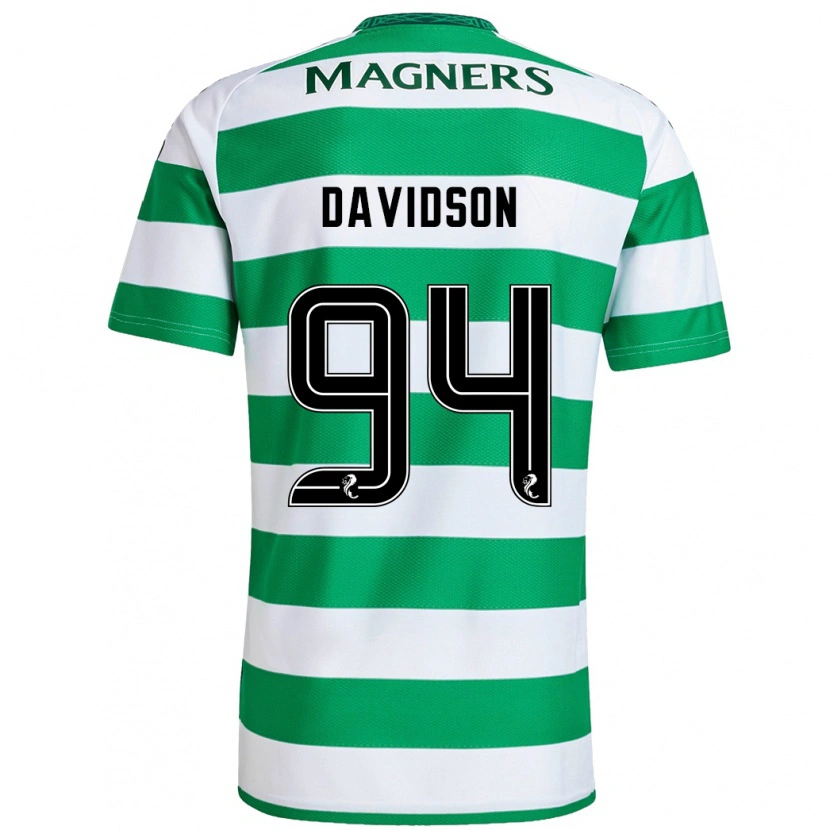 Danxen Hombre Camiseta Bruno Davidson #94 Verde Blanco 1ª Equipación 2024/25 La Camisa