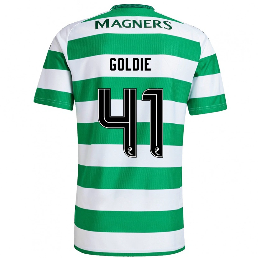 Danxen Hombre Camiseta Clare Goldie #41 Verde Blanco 1ª Equipación 2024/25 La Camisa