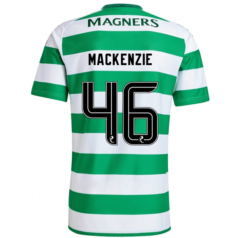 Danxen Hombre Camiseta Magnus Mackenzie #46 Verde Blanco 1ª Equipación 2024/25 La Camisa