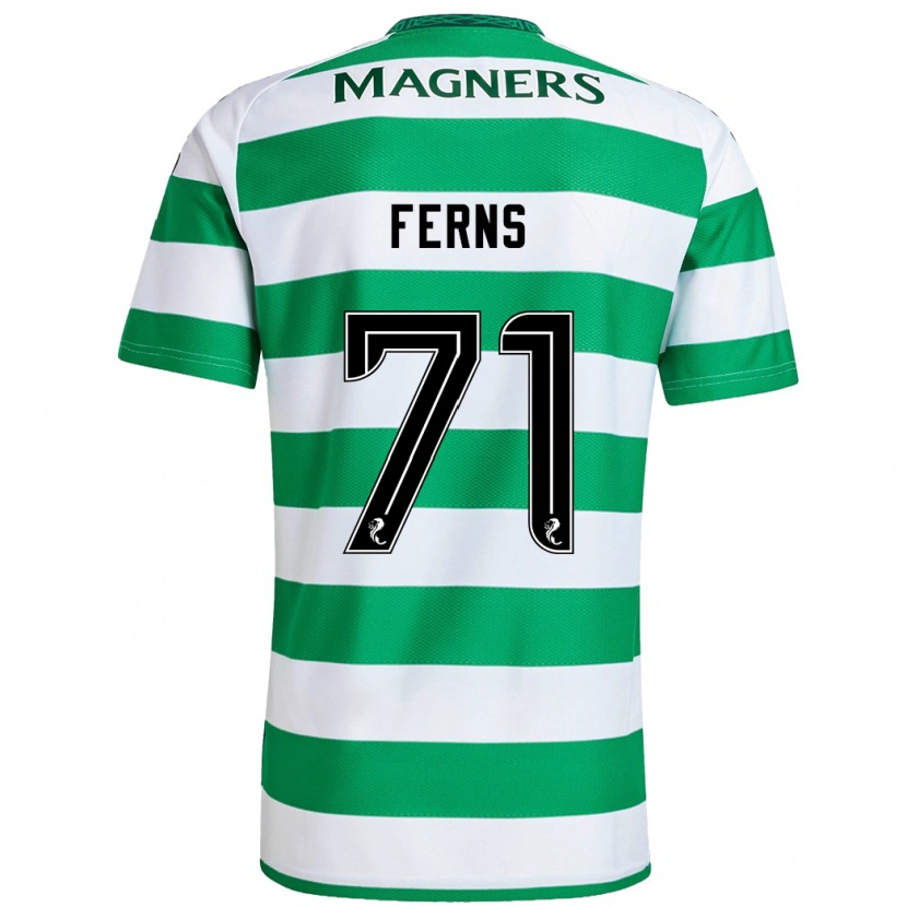 Danxen Hombre Camiseta Abbie Ferns #71 Verde Blanco 1ª Equipación 2024/25 La Camisa