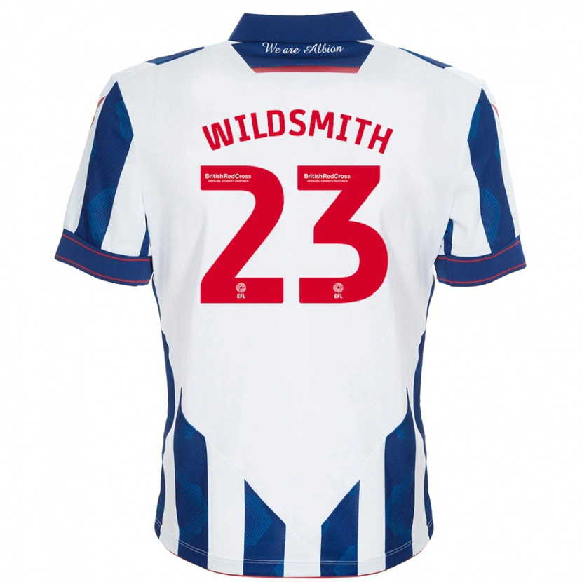 Danxen Hombre Camiseta Joe Wildsmith #23 Blanco Azul Oscuro 1ª Equipación 2024/25 La Camisa