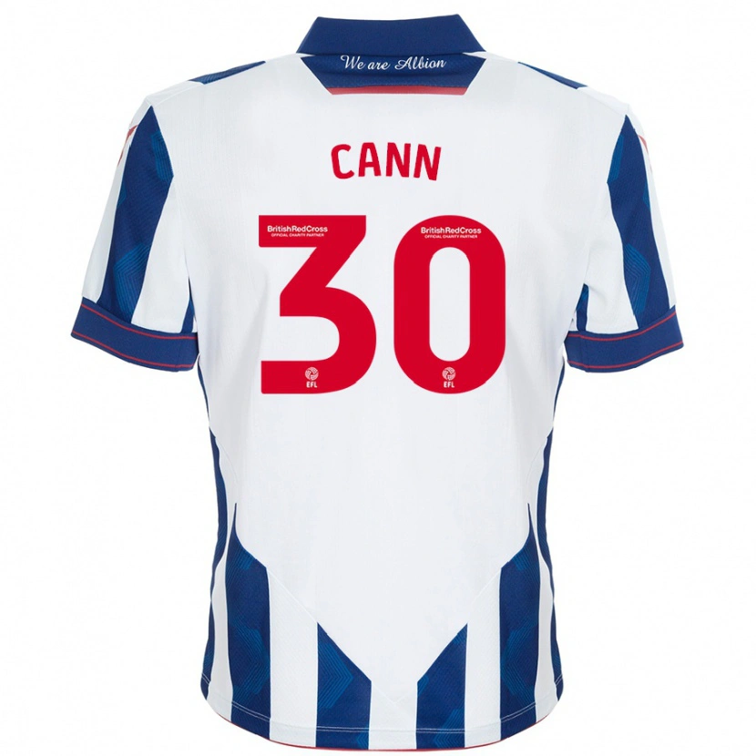 Danxen Hombre Camiseta Ted Cann #30 Blanco Azul Oscuro 1ª Equipación 2024/25 La Camisa