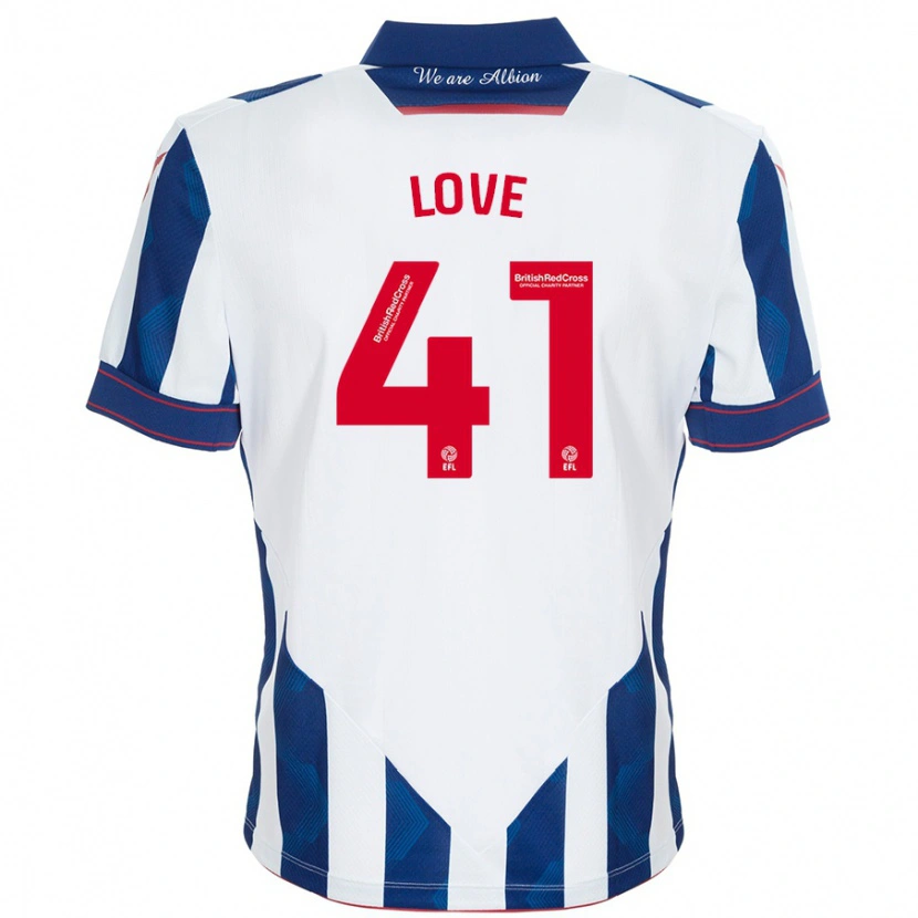 Danxen Hombre Camiseta Layton Love #41 Blanco Azul Oscuro 1ª Equipación 2024/25 La Camisa