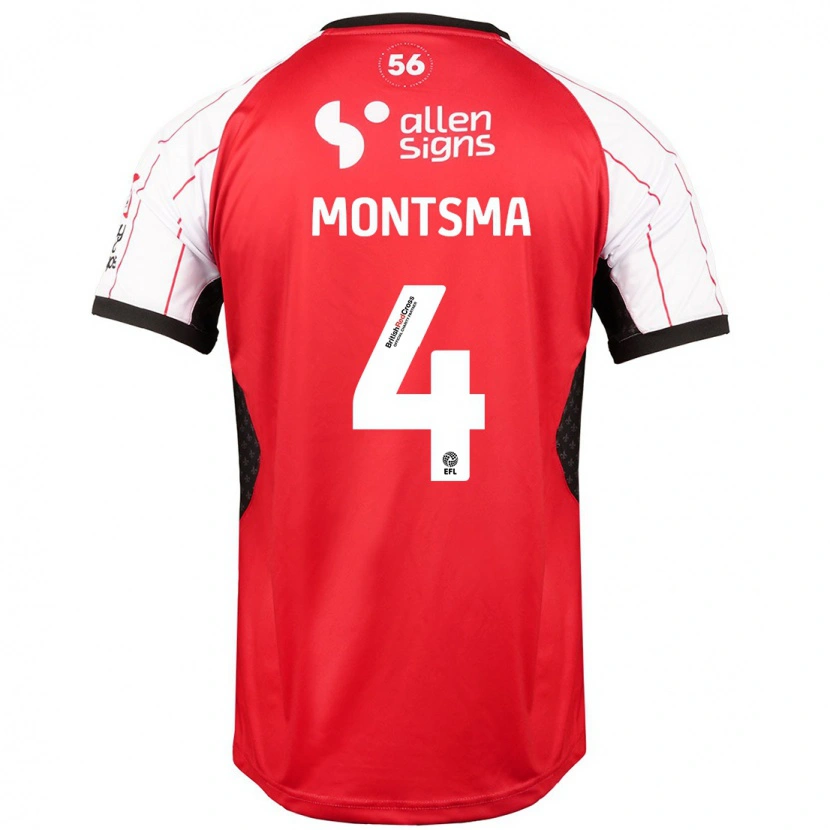 Danxen Hombre Camiseta Lewis Montsma #4 Blanco 1ª Equipación 2024/25 La Camisa