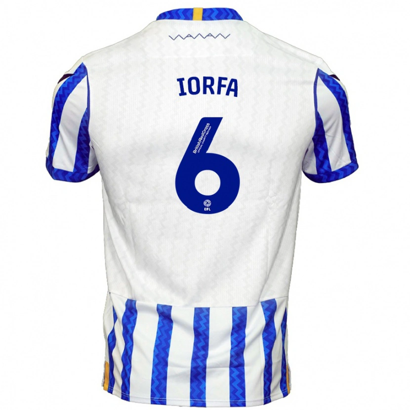 Danxen Hombre Camiseta Dominic Iorfa #6 Azul Blanco 1ª Equipación 2024/25 La Camisa