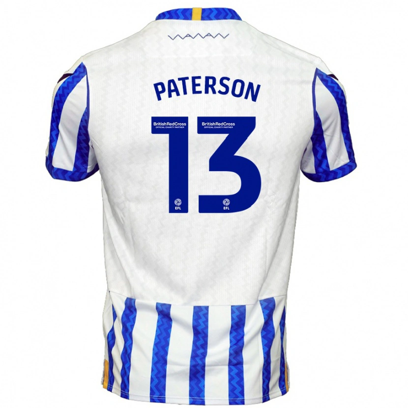 Danxen Hombre Camiseta Callum Paterson #13 Azul Blanco 1ª Equipación 2024/25 La Camisa