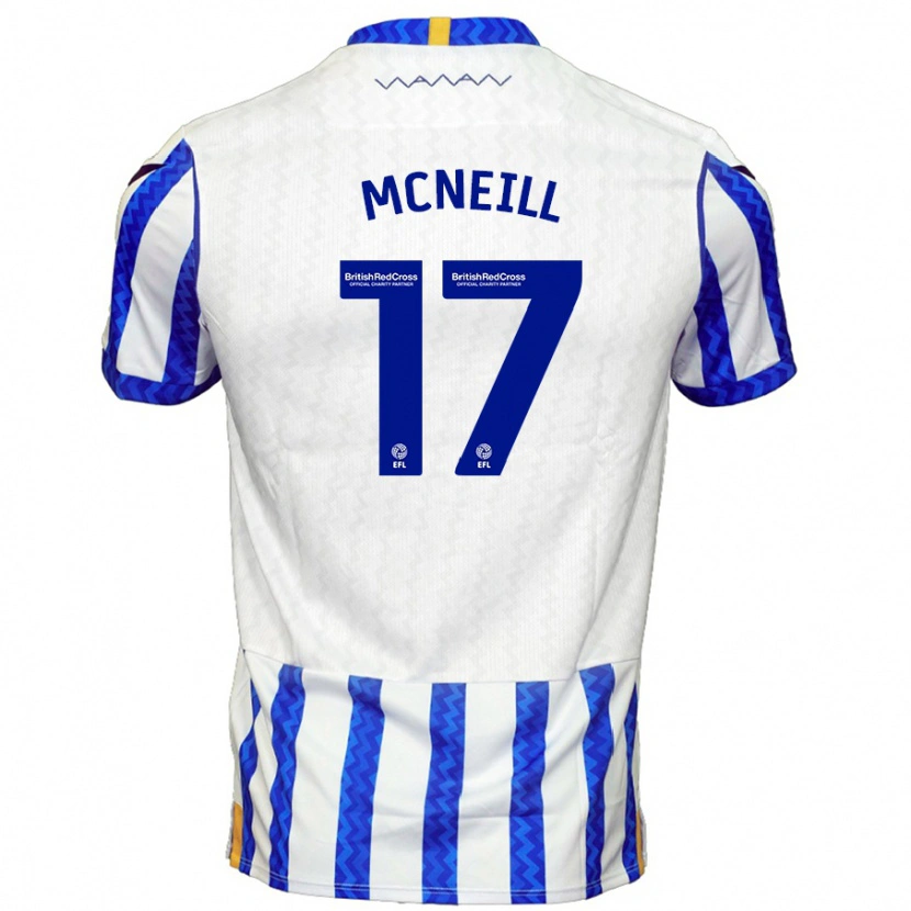 Danxen Hombre Camiseta Charlie Mcneill #17 Azul Blanco 1ª Equipación 2024/25 La Camisa