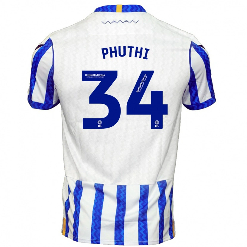 Danxen Hombre Camiseta Joey Phuthi #34 Azul Blanco 1ª Equipación 2024/25 La Camisa