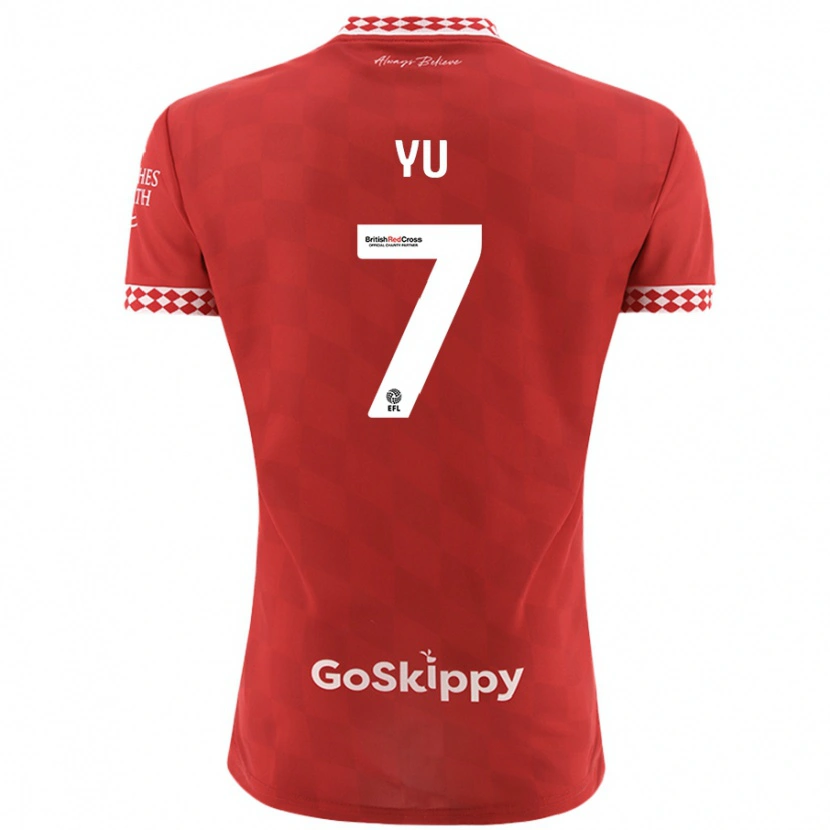 Danxen Hombre Camiseta Yu Hirakawa #7 Rojo 1ª Equipación 2024/25 La Camisa