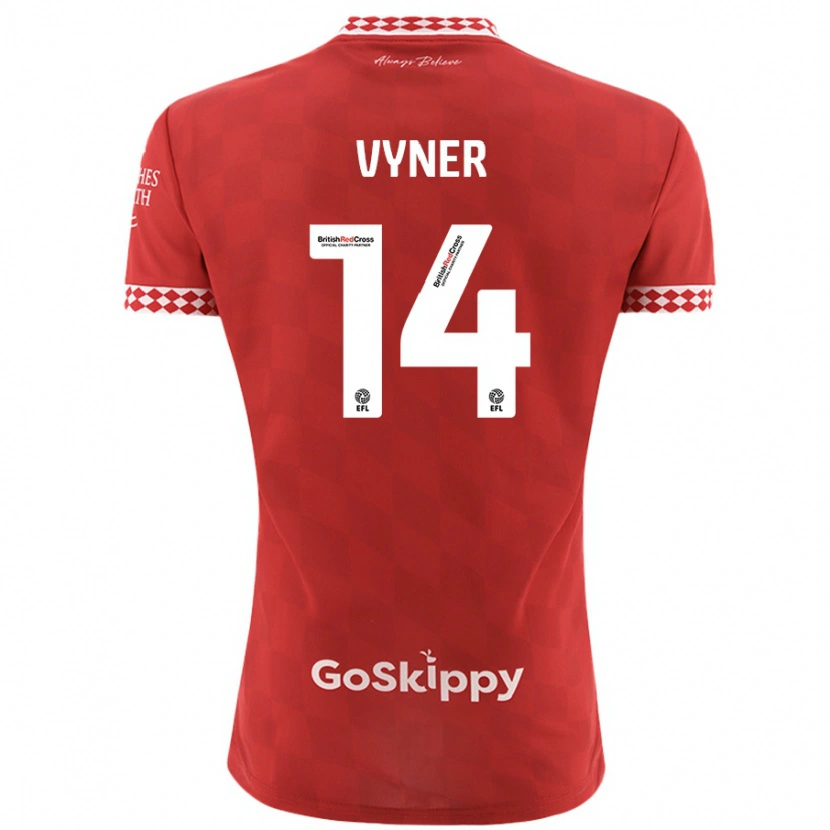 Danxen Hombre Camiseta Zak Vyner #14 Rojo 1ª Equipación 2024/25 La Camisa