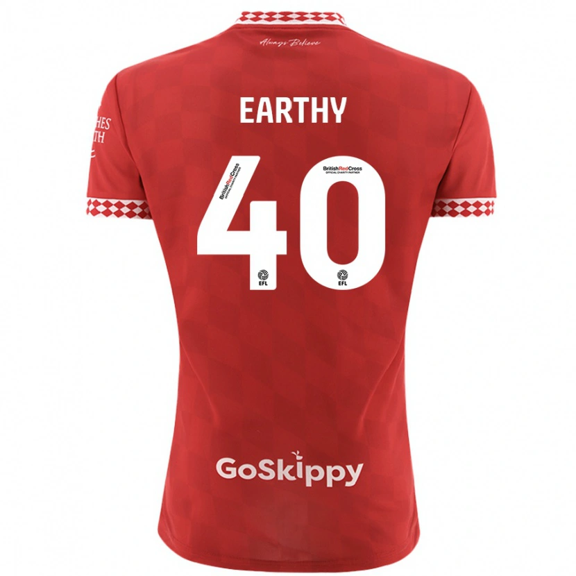 Danxen Hombre Camiseta George Earthy #40 Rojo 1ª Equipación 2024/25 La Camisa