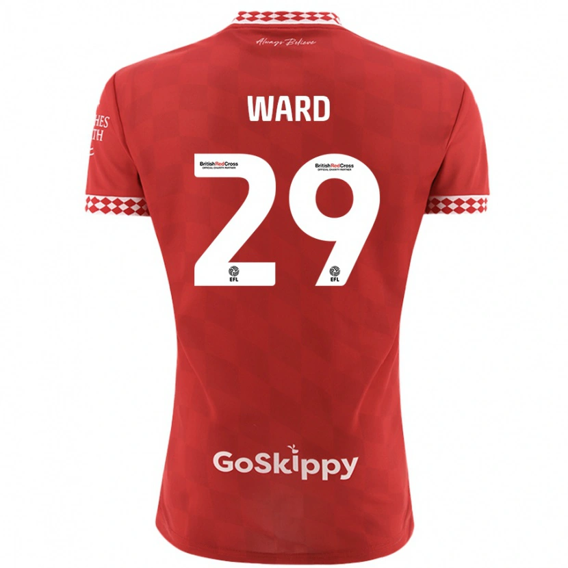 Danxen Hombre Camiseta Mari Ward #29 Rojo 1ª Equipación 2024/25 La Camisa