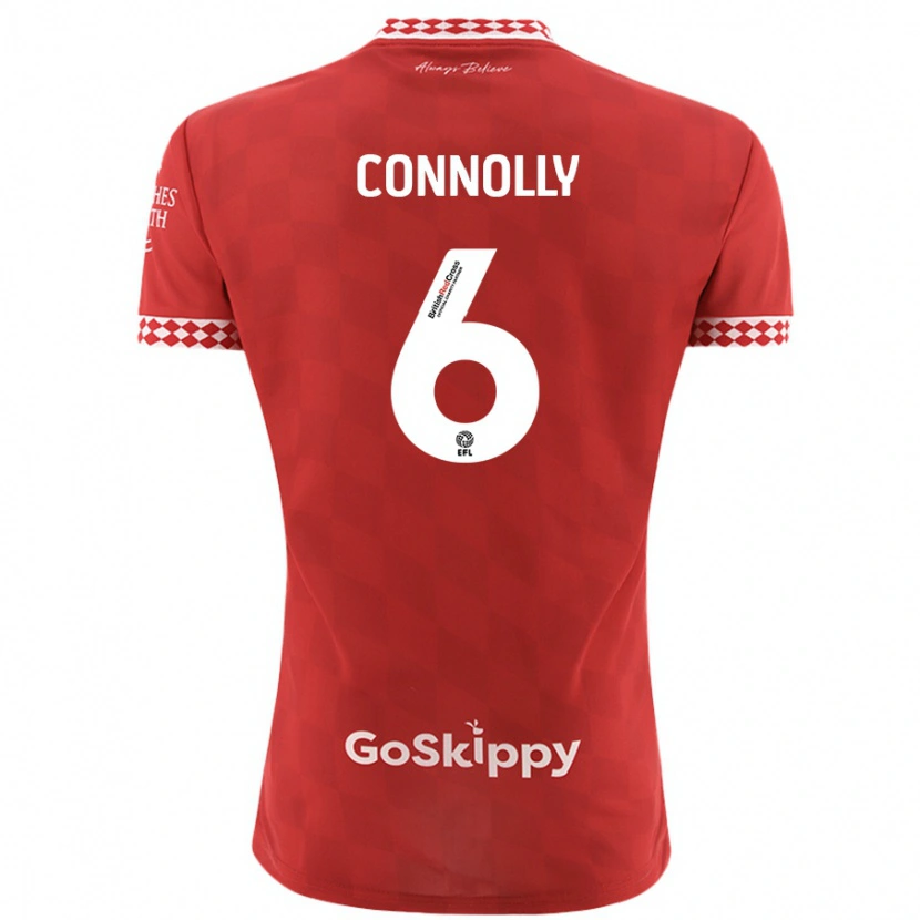 Danxen Hombre Camiseta Megan Connolly #6 Rojo 1ª Equipación 2024/25 La Camisa