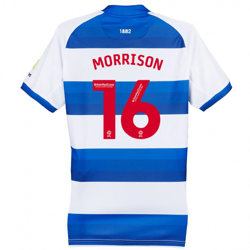 Danxen Hombre Camiseta Liam Morrison #16 Blanco Azul 1ª Equipación 2024/25 La Camisa