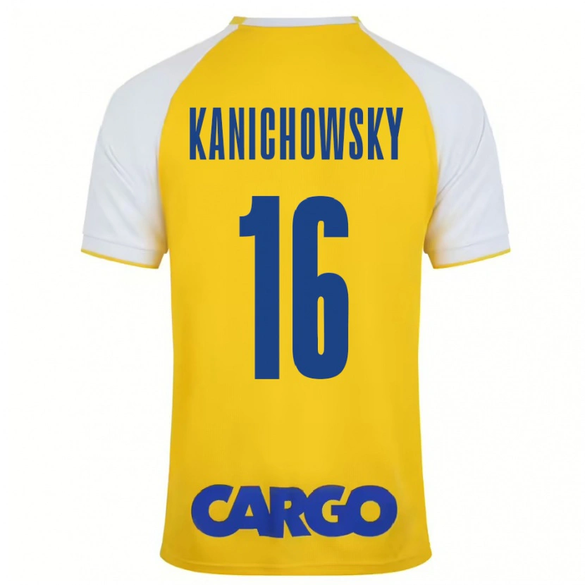 Danxen Hombre Camiseta Gabi Kanichowsky #16 Amarillo Blanco 1ª Equipación 2024/25 La Camisa