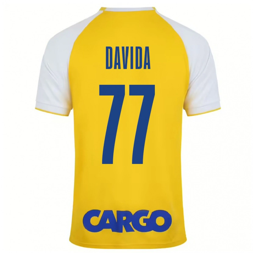 Danxen Hombre Camiseta Osher Davida #77 Amarillo Blanco 1ª Equipación 2024/25 La Camisa