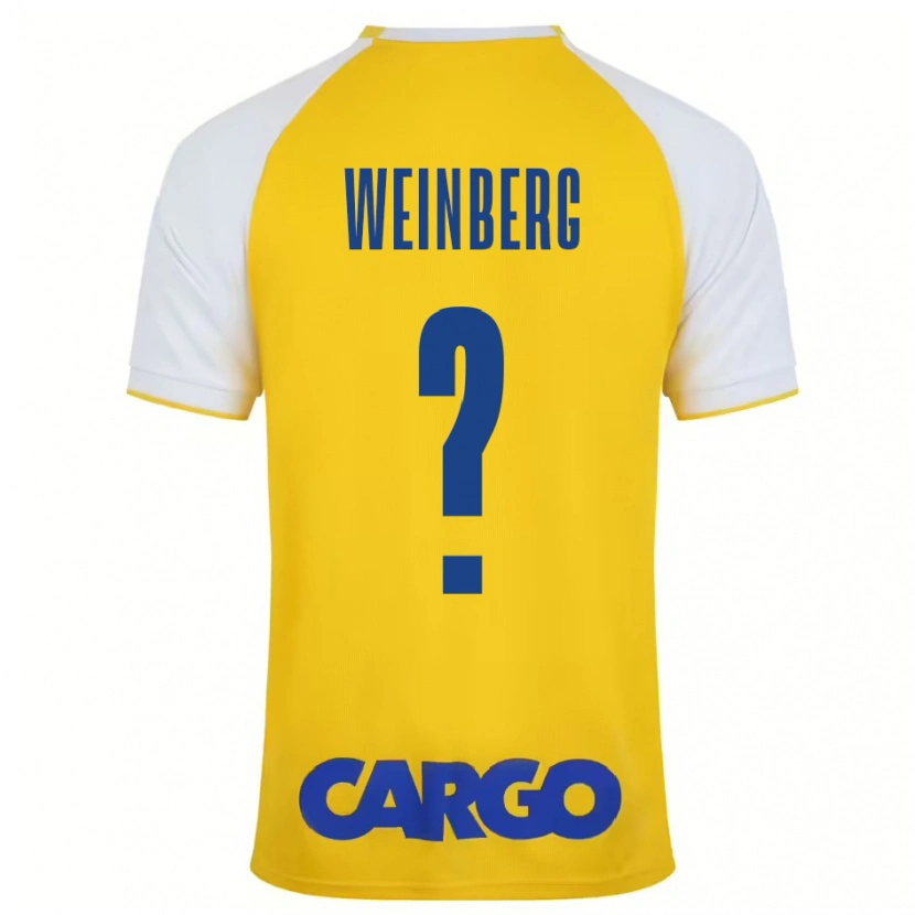 Danxen Hombre Camiseta Idan Weinberg #0 Amarillo Blanco 1ª Equipación 2024/25 La Camisa