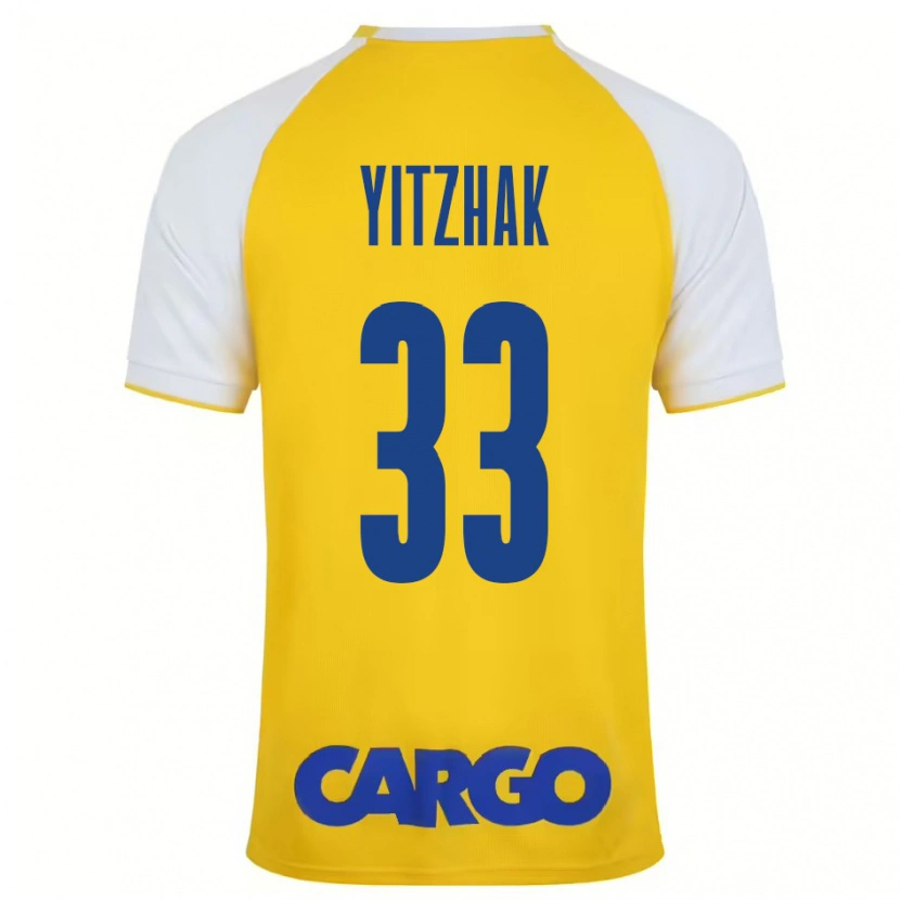 Danxen Hombre Camiseta Or Yitzhak #33 Amarillo Blanco 1ª Equipación 2024/25 La Camisa