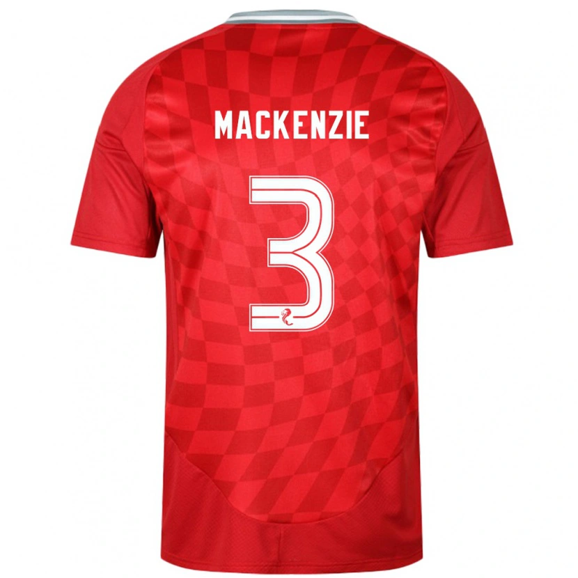 Danxen Hombre Camiseta Jack Mackenzie #3 Rojo 1ª Equipación 2024/25 La Camisa