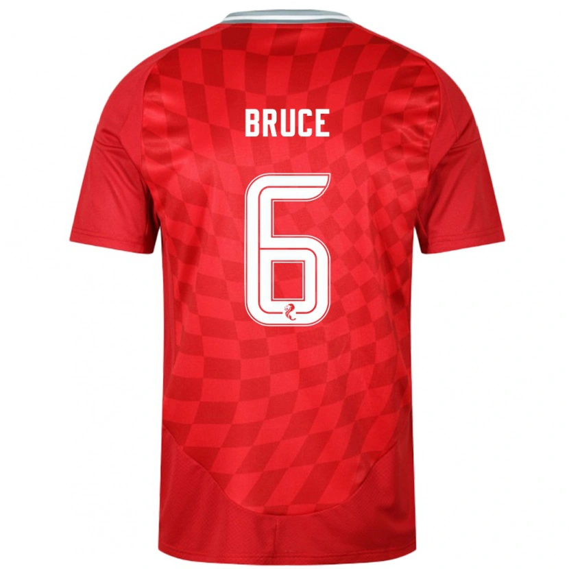 Danxen Hombre Camiseta Natasha Bruce #6 Rojo 1ª Equipación 2024/25 La Camisa