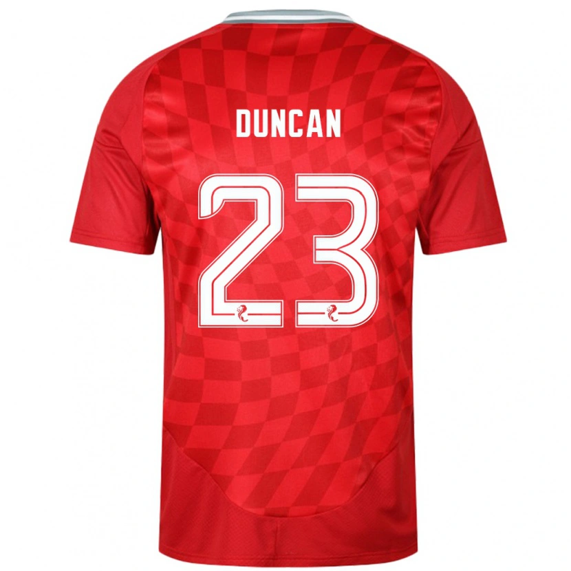 Danxen Hombre Camiseta Ryan Duncan #23 Rojo 1ª Equipación 2024/25 La Camisa