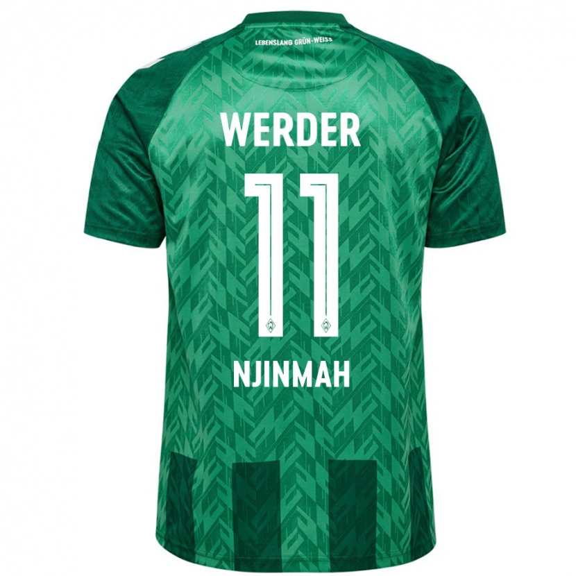 Danxen Hombre Camiseta Justin Njinmah #11 Verde 1ª Equipación 2024/25 La Camisa