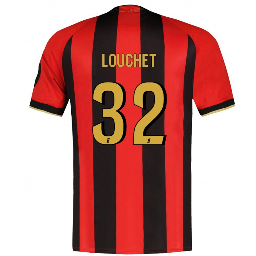 Danxen Hombre Camiseta Tom Louchet #32 Rojo Negro 1ª Equipación 2024/25 La Camisa