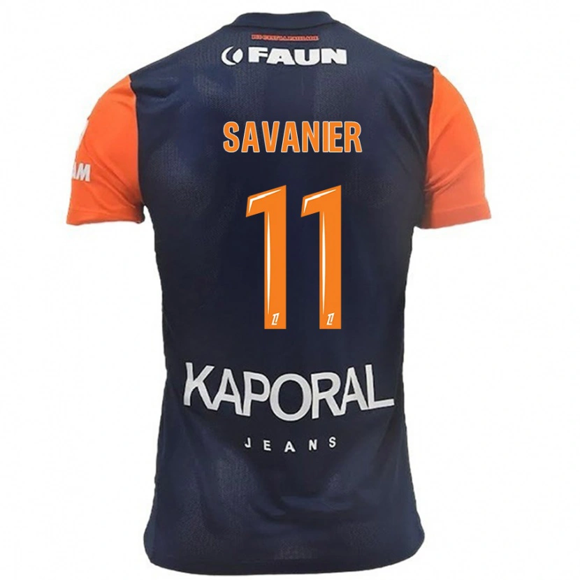 Danxen Hombre Camiseta Téji Savanier #11 Azul Marino Naranja 1ª Equipación 2024/25 La Camisa