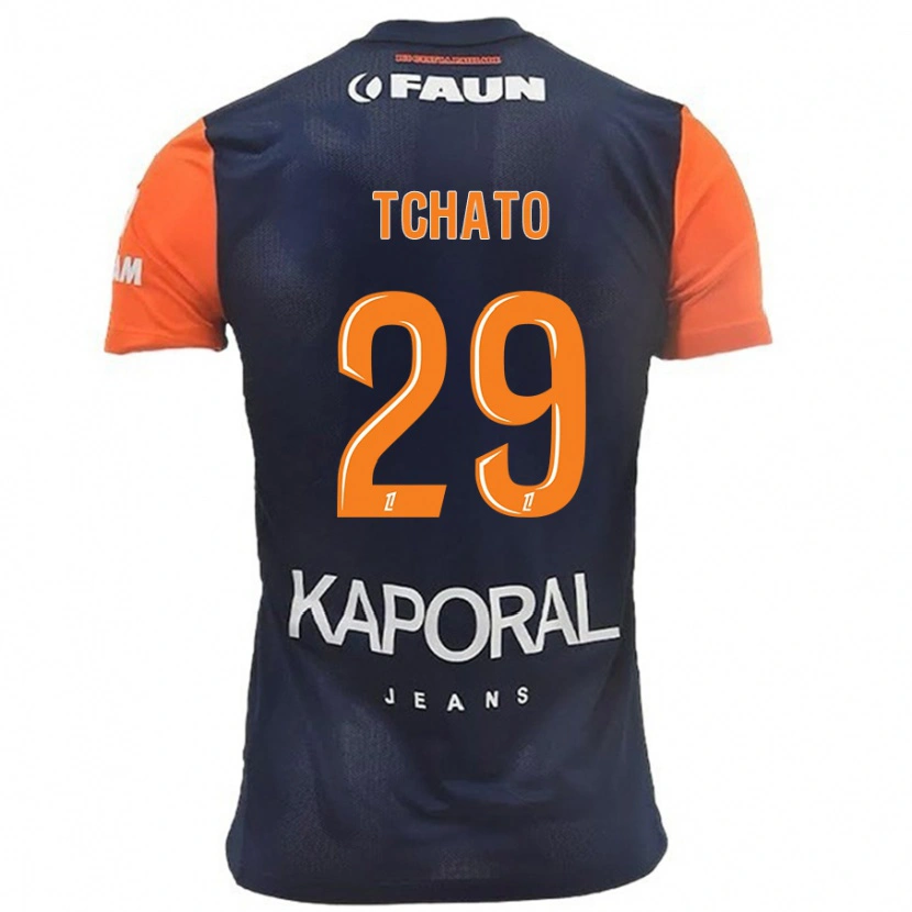 Danxen Hombre Camiseta Enzo Tchato #29 Azul Marino Naranja 1ª Equipación 2024/25 La Camisa