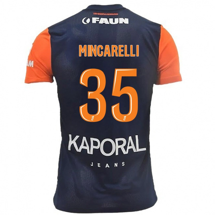 Danxen Hombre Camiseta Lucas Mincarelli #35 Azul Marino Naranja 1ª Equipación 2024/25 La Camisa