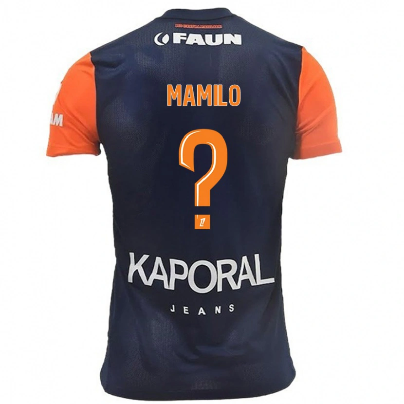 Danxen Hombre Camiseta Craig Mamilo #0 Azul Marino Naranja 1ª Equipación 2024/25 La Camisa