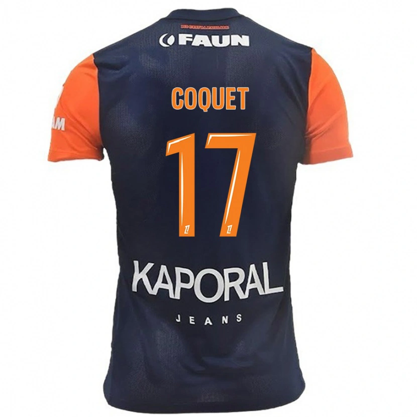 Danxen Hombre Camiseta Judith Coquet #17 Azul Marino Naranja 1ª Equipación 2024/25 La Camisa