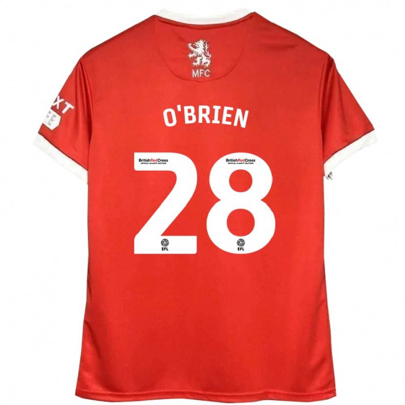 Danxen Hombre Camiseta Lewis O'brien #28 Rojo Blanco 1ª Equipación 2024/25 La Camisa