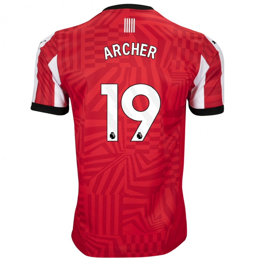 Danxen Hombre Camiseta Cameron Archer #19 Rojo Blanco 1ª Equipación 2024/25 La Camisa