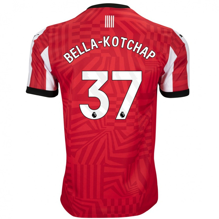 Danxen Hombre Camiseta Armel Bella-Kotchap #37 Rojo Blanco 1ª Equipación 2024/25 La Camisa