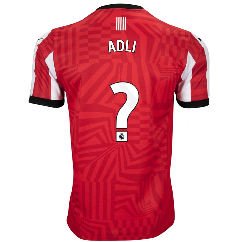 Danxen Hombre Camiseta Mohamed Adli #0 Rojo Blanco 1ª Equipación 2024/25 La Camisa