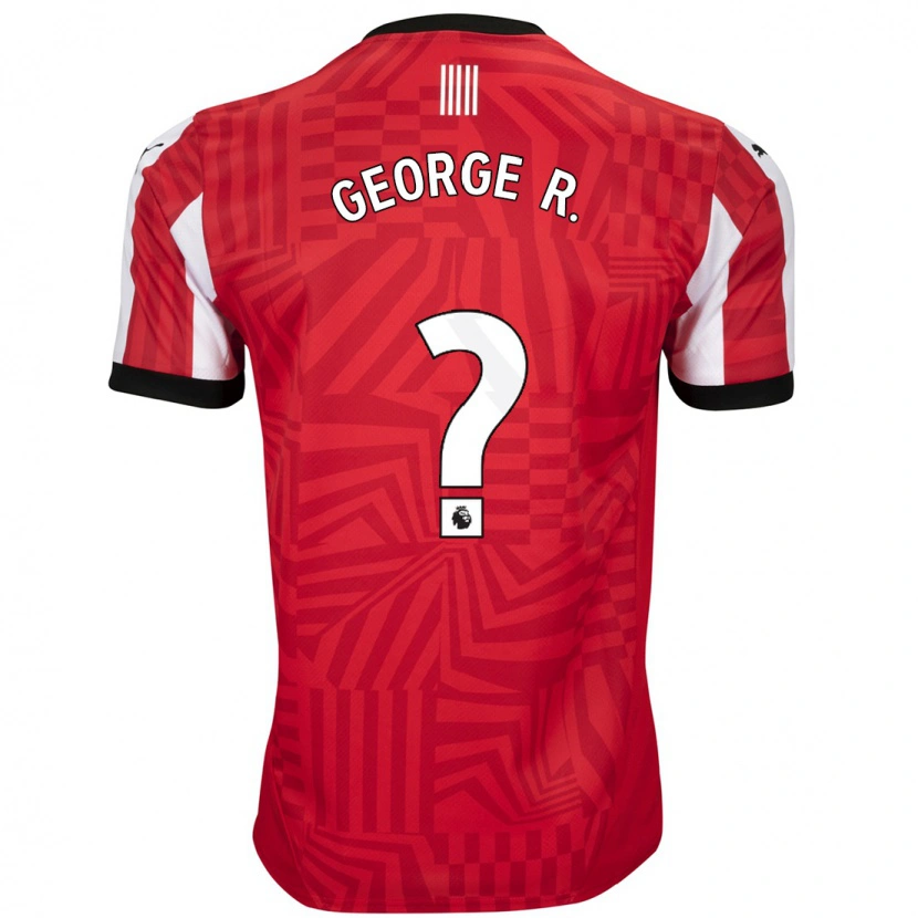 Danxen Hombre Camiseta George Robinson #0 Rojo Blanco 1ª Equipación 2024/25 La Camisa