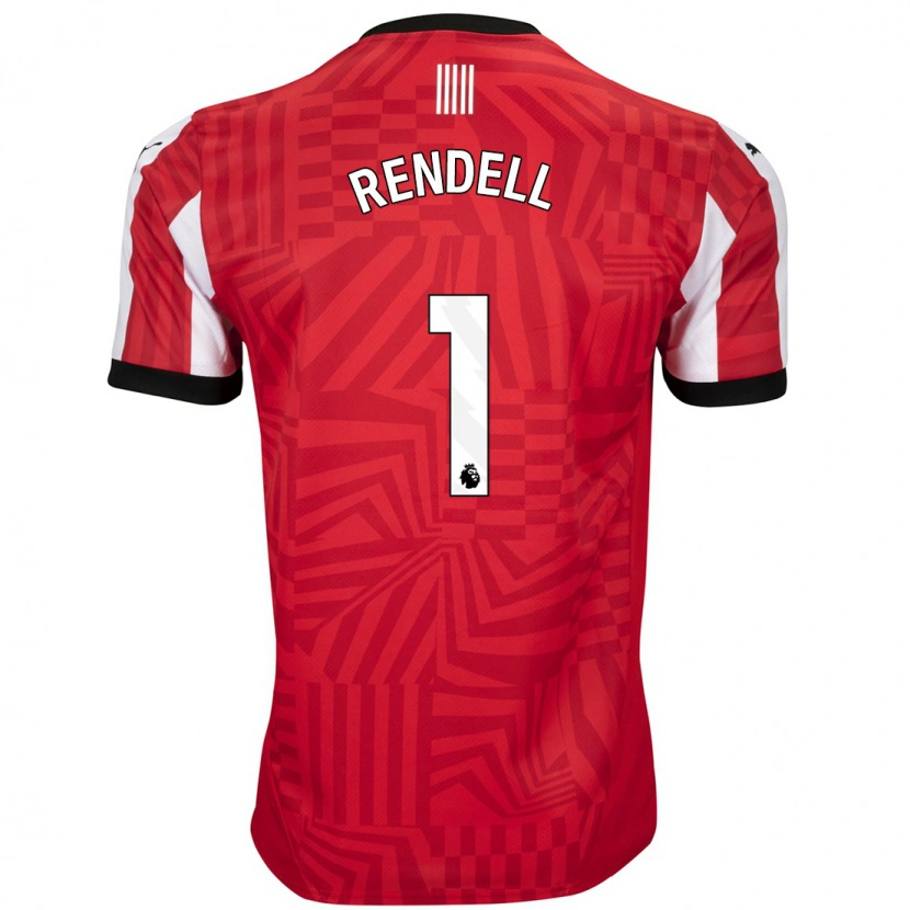 Danxen Hombre Camiseta Kayla Rendell #1 Rojo Blanco 1ª Equipación 2024/25 La Camisa