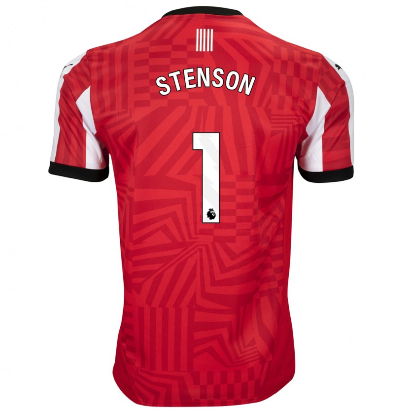 Danxen Hombre Camiseta Fran Stenson #1 Rojo Blanco 1ª Equipación 2024/25 La Camisa